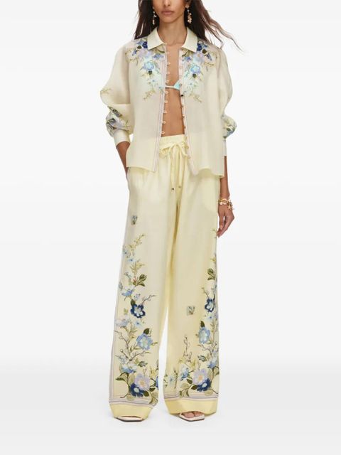 Self-Portrait floral-print shirt - Yellow - zdjęcie produktu nr 2