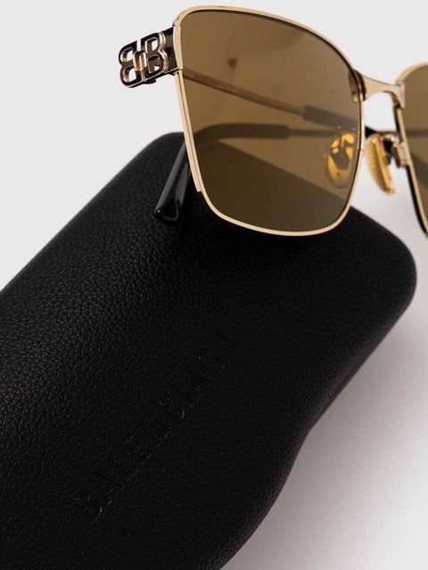 Balenciaga okulary przeciwsłoneczne damskie kolor złoty BB0338SK