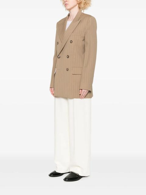 Victoria Beckham pinstripe double-breasted blazer - Neutrals