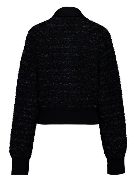 Balenciaga zip-up tweed jacket - Black