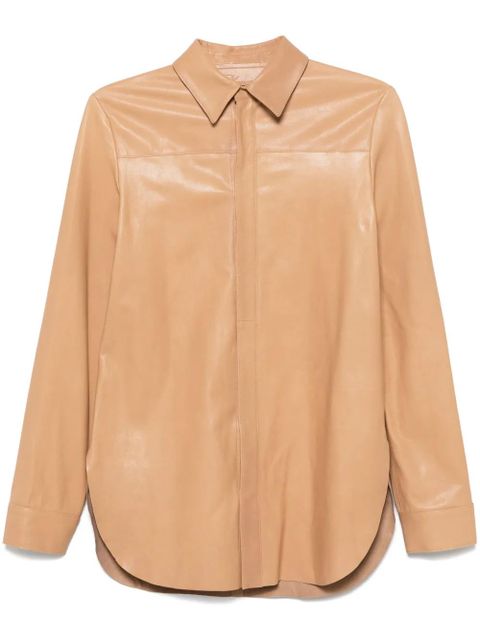 Blumarine leather shirt - Neutrals