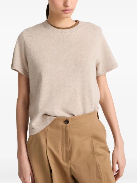 Yves Salomon fine-knit T-shirt - Neutrals