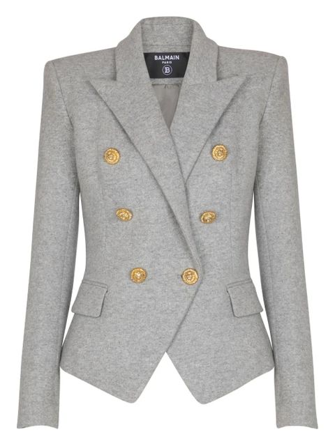 Balmain six-button padded-shoulder jacket - Grey - zdjęcie produktu nr 1