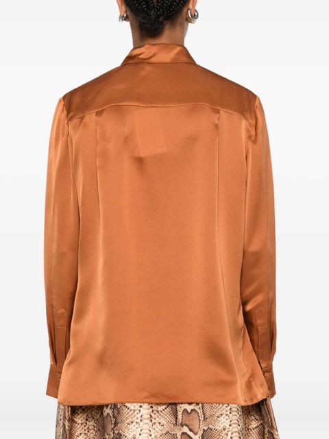 ZIMMERMANN embroidered silk shirt - Orange