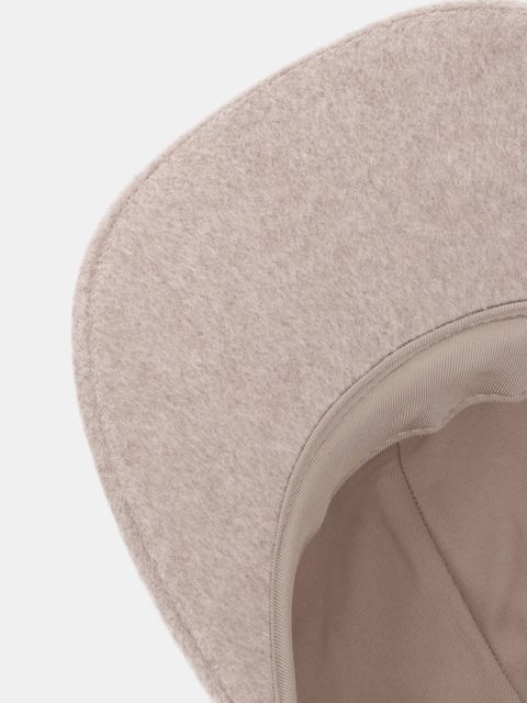 BOSS czapka z daszkiem z dodatkiem wełny kolor beżowy 50550607