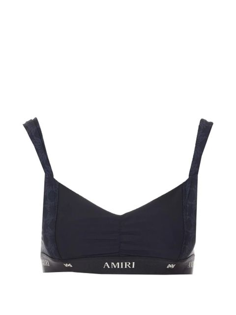 AMIRI patterned logo band sports bra - Black - zdjęcie produktu nr 1