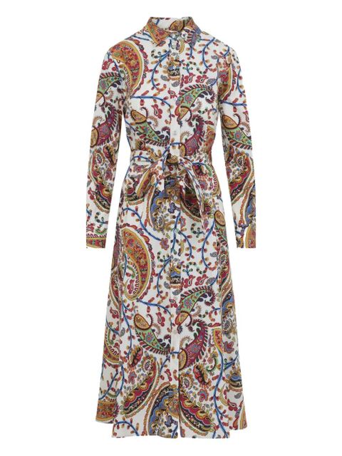 ETRO paisley tie-waist midi dress - White - zdjęcie produktu nr 1