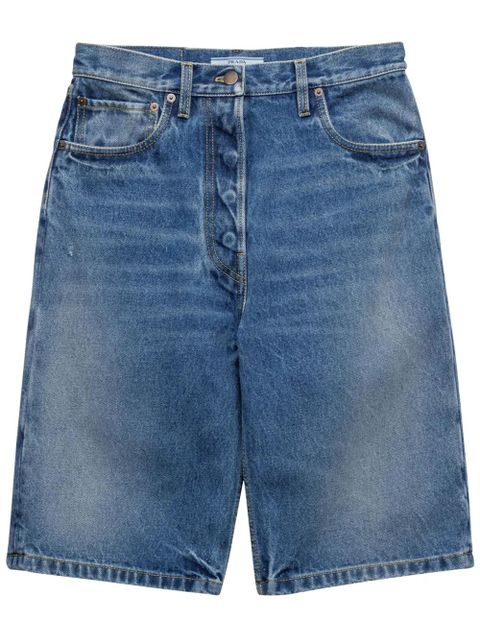 Prada straight-leg denim shorts - Blue - zdjęcie produktu nr 1