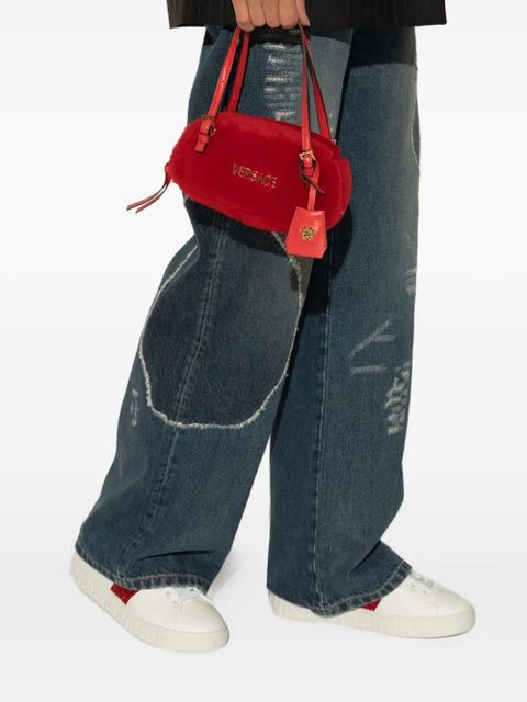 Versace mini Tag Bowling shoulder bag - Red
