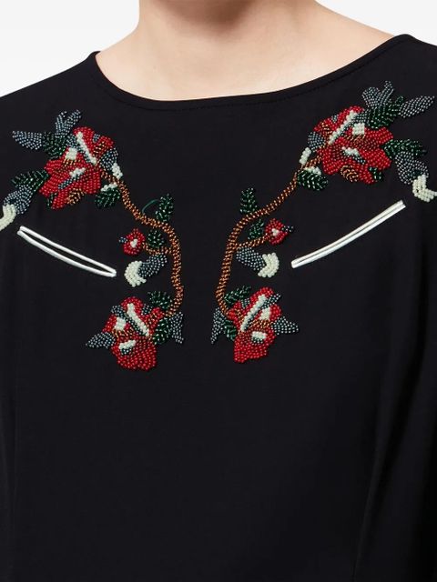 ISABEL MARANT Youma beaded mini dress - Black