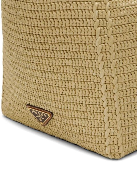 Prada logo-lettering tote bag - Neutrals