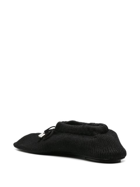 TOTEME The Knitted ballerina shoes - Black