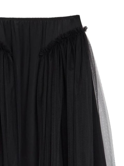 Simone Rocha ruffled lace midi skirt - Black - zdjęcie produktu nr 2