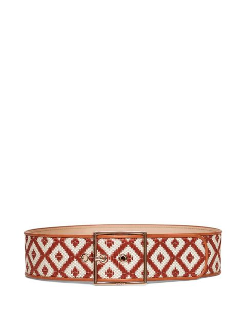 Max Mara raffia-effect wide fabric belt - Brown - zdjęcie produktu nr 1