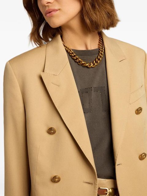 Golden Goose double-breasted virgin wool blazer - Neutrals