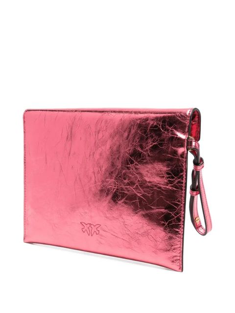 PINKO small metallic-leather flap clutch - zdjęcie produktu nr 2