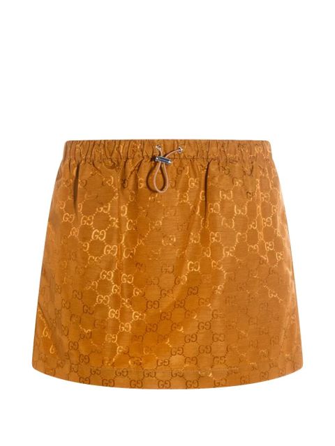 Gucci drawstring monogram mini skirt - Brown - zdjęcie produktu nr 1
