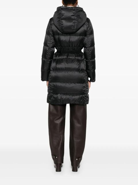 Max Mara hooded belted coat - Black