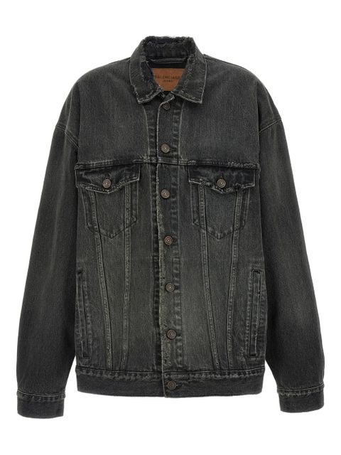 Balenciaga distressed denim jacket - Grey - zdjęcie produktu nr 1