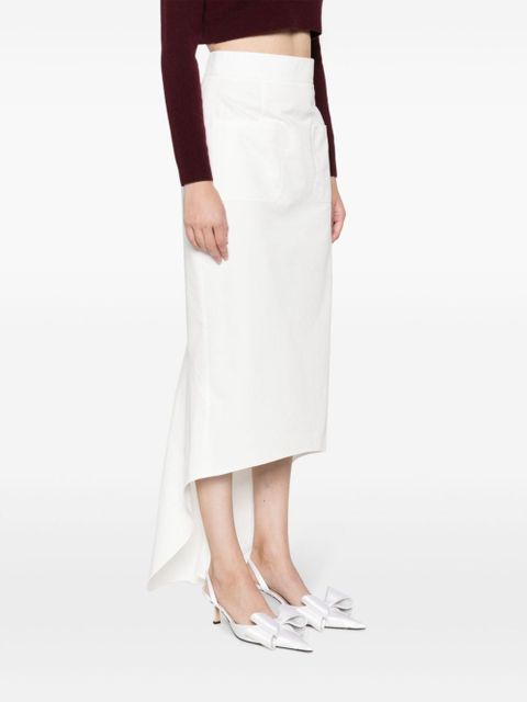 Prada fluted midi skirt - White