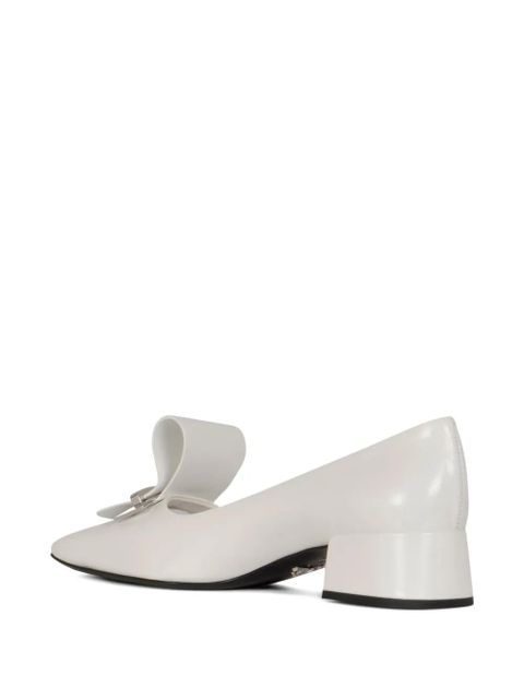 Prada 40mm block-heel leather pumps - White