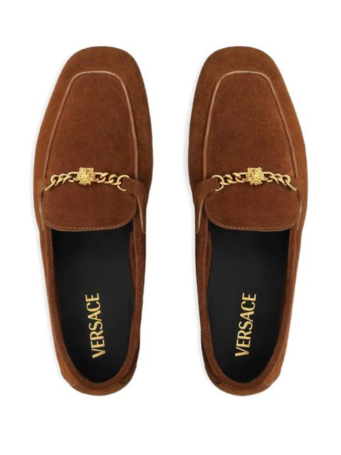 Versace Medusa leather loafers - Brown