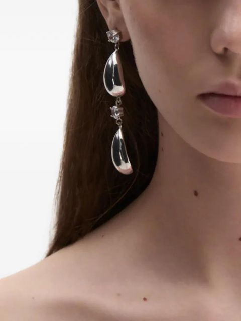 Magda Butrym teardrop embellished stud earrings - Silver - zdjęcie produktu nr 2