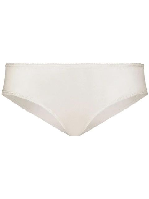 Dolce & Gabbana mid-rise satin briefs - White - zdjęcie produktu nr 1