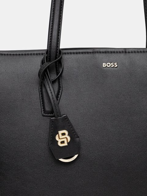 BOSS torebka skórzana kolor czarny 50547750