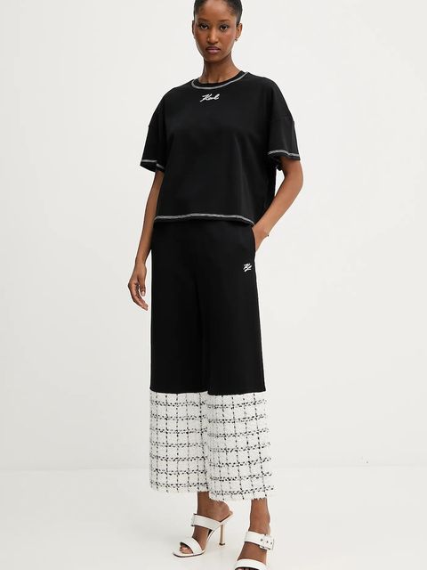 Karl Lagerfeld t-shirt bawełniany - zdjęcie produktu nr 1