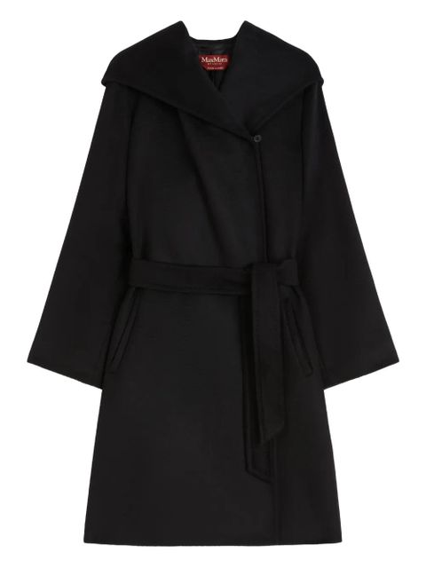 Max Mara hooded belted coat - Black - zdjęcie produktu nr 1