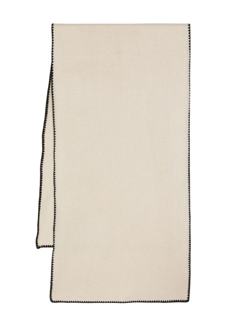 TOTEME embroidered cashmere scarf - White - zdjęcie produktu nr 1