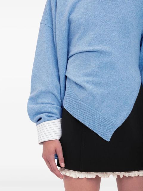 Victoria Beckham gathered-detail sweater - Blue