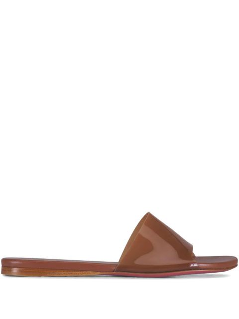 Amina Muaddi Bianca slide sandals - Brown - zdjęcie produktu nr 1