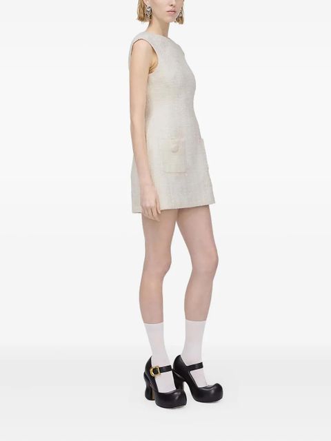 Marc Jacobs tweed pocket mini dress - Neutrals