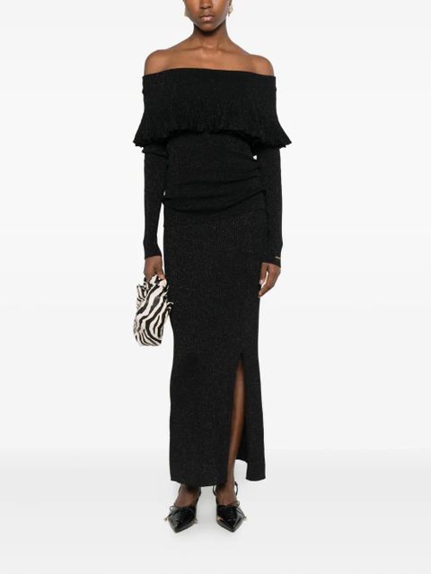 TWINSET slit midi skirt - Black - zdjęcie produktu nr 2