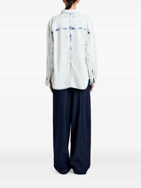 Proenza Schouler Kruger bleach-effect denim shirt - Blue