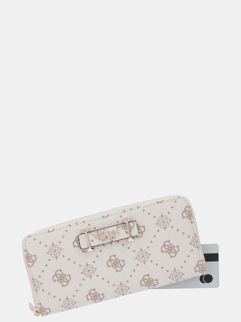 Guess portfel SILIA damski kolor beżowy SWGP98 90146