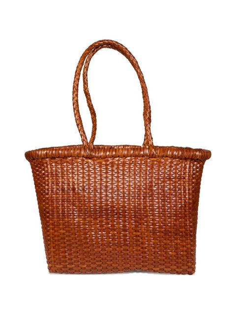 DRAGON DIFFUSION small weave tote bag - Brown - zdjęcie produktu nr 1