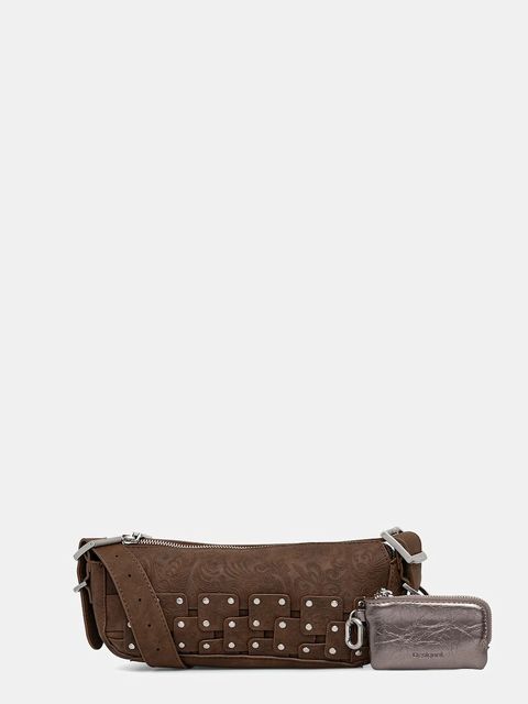 Desigual torebka NEW PATCH 1 CHOCO kolor brązowy 25WAXPBO - zdjęcie produktu nr 1