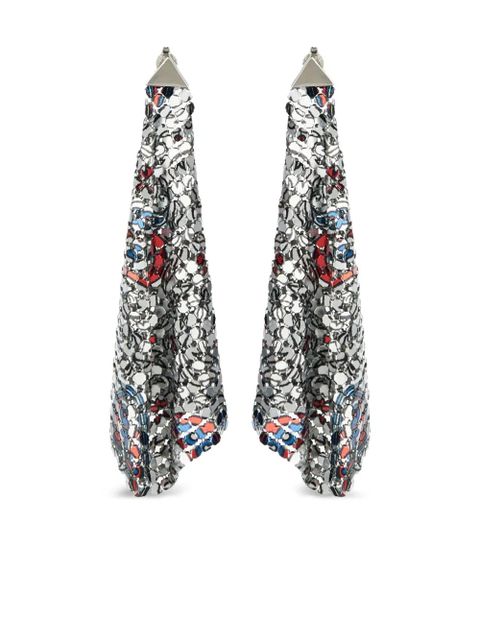 Rabanne patterned drop earrings - Silver - zdjęcie produktu nr 1