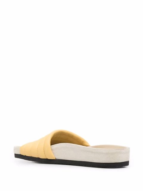 ISABEL MARANT Shellea padded slides - Yellow