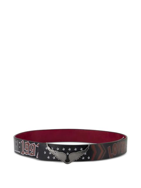 Zadig&Voltaire wings printed belt - Black - zdjęcie produktu nr 1
