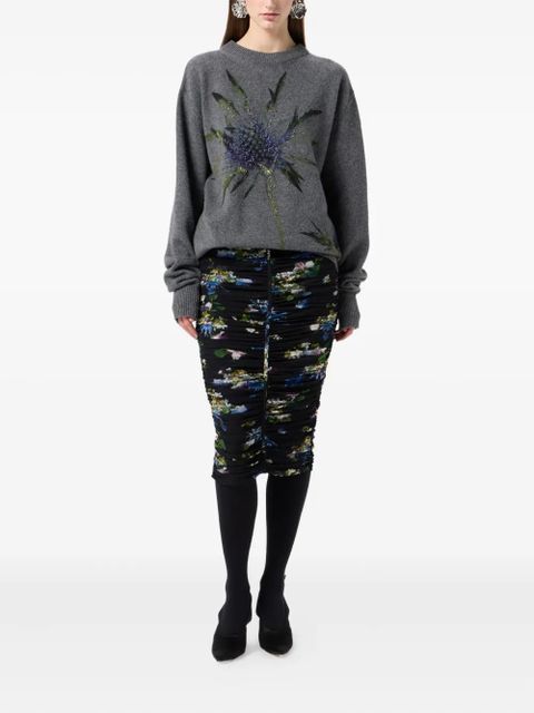 Blumarine floral-beaded sweater - Grey - zdjęcie produktu nr 2