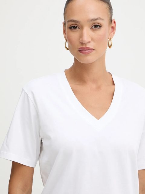 Karl Lagerfeld t-shirt bawełniany damski kolor biały B1W17031