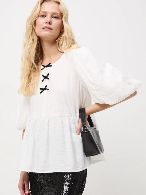 Medicine bluzka damska kolor beżowy gładka - zdjęcie produktu nr 2