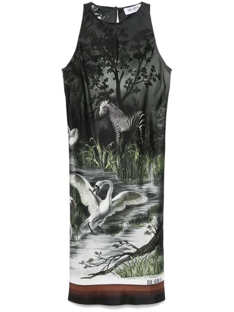 The Attico smoke night-print mini dress - Green - zdjęcie produktu nr 1