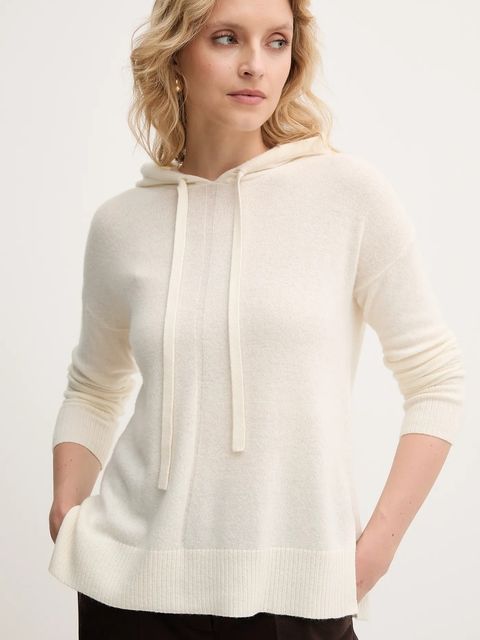 Marella sweter z domieszką wełny Emme by Marella damski kolor beżowy lekki 2525366011200