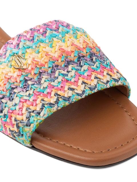 Jimmy Choo Dina woven flat sandals - Multicolour