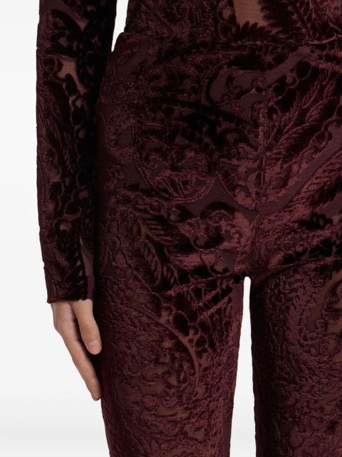 ETRO jacquard chenille flared trousers